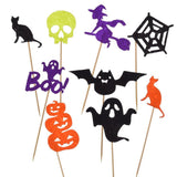 Antner Halloween Cupcake Topper Halloween Party Cupcake Decor Food Picks,48 Pieces