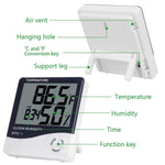 KinGrow Multifunctional Temperature Humidity Monitor, Indoor Thermometer Indicator Hygrometer Gauge Home Office Garden Indoor Grow Tent