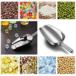 Fungun 4PCS Stainless Steel Scoop Set for Weddings Cube/Coffee Bean/Candy/Flour/Popcorn/Ice Cream-5/8/12/20 Oz