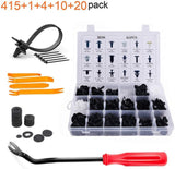 HTOMT 240PCS Bumper Retainer Clips Car Plastic Rivets Fasteners Push Retainer Kit Most Popular Sizes Auto Push Pin Rivets Set -Door Trim Panel Fender Clips for GM Ford Toyota Honda Chrysler (240)