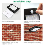 TomCare 20 LED Solar Lights Solar Motion Sensor Outdoor Light Solar Powered Wireless Waterproof Exterior Security Wall Light