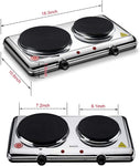 Homeleader Hot Plate for Cooking Electric, Double Burner with Adjustable Temperature Control, 2200W