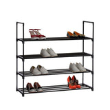 HOME BI 4 Tier Shoe Rack, 20 Pairs Shoes Organizer Closet for Home & Office, Anti-Rust,Easy to Assemble, No Tools Required,35.6”W x 12.0” D x 33.27”H, Black