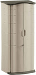 Rubbermaid FG374901OLVSS Vertical Storage Shed, Small, Beige