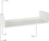 Wallniture U Shape Bookshelf Wall Mountable Metal CD DVD Storage Rack White Set of 6