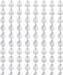 Crystal Acrylic Gems Bead Garland Strands, KinHom 16 Feet Hanging Clear 14mm Daimond Beads Chain Garlands for Manzanita Tree Centerpiece, Chandelier Bead Lamp Chain, Christmas/Wedding Party Decoration