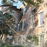 Halloween Spider Webs Stretchable Indoor & Outdoor Spooky Cobwebs with 25 Fake Spiders Halloween Decorations