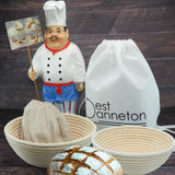 Round Banneton Brotform Bread Dough Proofing Rising Rattan Basket by XUANNIAO