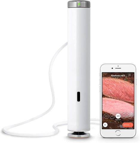 Malaha Joule Sous Vide, 1100 Watts, White Body, Stainless Steel Cap & Base