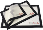 SimpliFine Silicone Baking Mat Set, 3 Different Silicone Baking Mats for Half, Quarter and Small Oven Sheet Sizes.