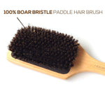 Naturaloox Pure 100% Natural Boar Bristle Paddle Hair Brush For Healthy Hair Distribute Natural Oils & Stimulate Scalp, Improve Hair Growth, Naturally Conditions Hair, Preventing Frizzy, Hair Loss