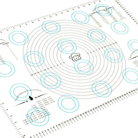 Large Silicone Pastry Mat Countertop-Protector – and Bonus Reusable Silicone Baking Mat – 17 x 26 inch with Measurements, Heat Resistant, Food Grade