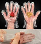 Disposable Clear Plastic Gloves - 500 Pieces Plastic Disposable Food Prep Gloves,Disposable Polyethylene Work Gloves for Cooking,Cleaning,Food Handling,Powder & Latex Free [ One Size Fits Most ]