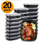 Glotoch Meal Prep Containers 32ounce Containers Single 1 Compartment with Lids Food Storage Containers Bento Box Microwave,Freezer,Dishwasher Safe Lunch Containers (10)