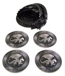 Dragon Coaster Holder With 4 Coaster Set