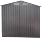 Outdoor Storage Shed 6 x 4 Feet Utility Tool Shed Garden Vents kit with Waterproof Garage Galvanized Steel Parts with Grey Sliding Grey Doors