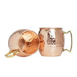 Kitchen Science Moscow Mule Copper Mugs 16 Ounce with 8 Straws and Jigger Set