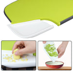 Elegant House Plastic Cutting Board with Juice Groove, 15x11x0.9 Inch Reversible Non-Slip Kitchen Chopping Board Mat for Food Prep, Dishwasher Safe, Anti-Microbial