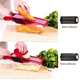 Mandoline Vegetable Slicer Cutter Chopper,JungleArrow 6 in 1 Interchangeable Blades with Peeler with Food Catch Tray by unknown