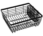 TQVAI Kitchen Dish Drying Rack with Full-Mesh Silverware Basket Holder, White