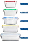 Food Storage Containers with Lids, KOMUEE 15 PACK Plastic Food Containers with lids - Plastic Containers with lids - Airtight Leak Proof Easy Snap Lock and BPA Free Plastic Container Set