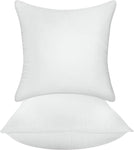 Utopia Bedding Decorative Pillow Insert (Pack of 2, White) - Square 18x18 Sofa and Bed Pillow - Microfiber Cover Indoor White Pillows