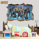 AMAZING DECALZ FORTNITE Graphic Broken Wall 3D Sticker Decal Removable Mural Decor Art Wallpaper Baby Kids Children Nursery Living Room Peel & Stick Vinyl (Large (Height 23.5"x 35.5" Wide))