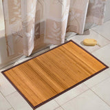 Bamboo (2 Pack) Non Skid Water Resistant Bath Floor Mats Non Slip Shower Bathroom Rugs, 21” x 34”