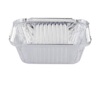 DOBI (50 Pack) 1lb Takeout Pans - Disposable Aluminum Foil Take-Out Containers with Lids, Small-Size, 5 1/2" x 4 1/2"