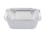 DOBI (50 Pack) 1lb Takeout Pans - Disposable Aluminum Foil Take-Out Containers with Lids, Small-Size, 5 1/2" x 4 1/2"