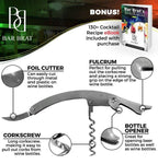 Premium 14 Piece Cocktail Making Set & Bar Kit by Bar Brat ™ / Free 130+ Cocktail Recipes (Ebook) Included/Make Any Drink With This Bartender Kit