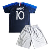 GLL SPORT New 2018#10 MBAPPE Home Kids Shirt Soccer Football Jersey Shorts Socks Youth Sports Kit