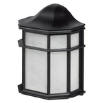 Globe Electric Bowery 1-Light Outdoor Indoor Wall Sconce, Matte Black, Clear Glass Shade 44176