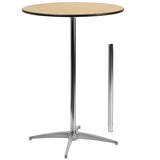 Flash Furniture 30'' Round Wood Cocktail Table with 30'' and 42'' Columns