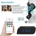 QUANDU WiFi Hidden Camera Alarm Clock Hidden Spy Camera Night Vision Mini Alarm Clock Camera DVR Nanny Cam With Motion Detection Secret Camera Security Camera for Home Security Surveillance