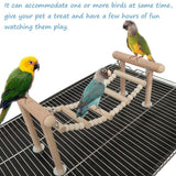 kathson Bird Perches Stand Toy, Parrot Swing Climbing Ladder Toys, Birdcage Top Play Gyms Playground Stands Wooden Perch for Parakeet, Cockatiel, Lovebirds, Conure and Finches