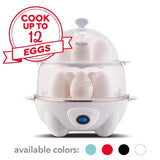 Dash DEC012AQ Deluxe Rapid Egg Cooker: Electric, 12 Capacity for Hard Boiled, Poached, Scrambled, Omelets, Steamed Vegetables, Seafood, Dumplings & More with Auto Shut Off Feature Aqua