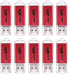 BestRunner 10Pcs USB Flash Drive USB 2.0 Memory Stick Pen Drive USB Storage Thumb Stick 256MB Small Capacity [NOT 256GB] Red