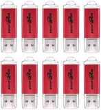 BestRunner 10Pcs USB Flash Drive USB 2.0 Memory Stick Pen Drive USB Storage Thumb Stick 256MB Small Capacity [NOT 256GB] Red