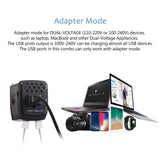 2000W 220V to 110V Converter and Travel Adapter w/2 USB Ports COMBO - Converter Step Down Voltage with Electric Products Like Hair Dry - Universal World Plug Adapter US to UK Europe Over 150 Countries