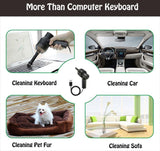 CRSURE USB Keyboard Vacuum,Mini Vacuum Cleaner with Two Replaced Nozzle for Cleaning Keyboard Dust,Bread Crumbs,Paper Scrap,Eraser Crumbs,Cigarette Ash,Makeup Bag,Car Device,Pet House