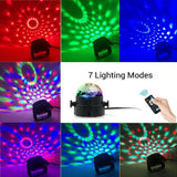 Luditek [4-Pack] Sound Activated Party Lights with Remote Control Dj Lighting, RBG Disco Ball Light, Strobe Lamp 7 Modes Stage Par Light