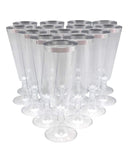 140 pc Plastic Classicware Glass Like Champagne Wedding Parties Toasting Flutes Party Cocktail Cups (Clear) by Oojami