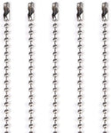 50pcs Nickel Plated Ball Chain Necklace, KinHom 24 Inches Long 2.4mm Bead Size # 3 Adjustable Antiqued Metal Bead Steel Chain Matching Connectors Jewelry Findings