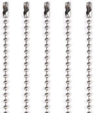 50pcs Nickel Plated Ball Chain Necklace, KinHom 24 Inches Long 2.4mm Bead Size # 3 Adjustable Antiqued Metal Bead Steel Chain Matching Connectors Jewelry Findings