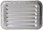 Pack of 50 Disposable Aluminum Foil Toaster Oven Pans -Mini Broiler Pans | BPA Free | Perfect for Small Cakes or Personal Quiche | Standard Size - 8 1/2" x 6"