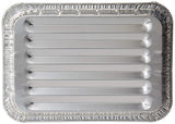 Pack of 50 Disposable Aluminum Foil Toaster Oven Pans -Mini Broiler Pans | BPA Free | Perfect for Small Cakes or Personal Quiche | Standard Size - 8 1/2" x 6"