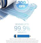 iSpring RCC1UP-AK 100GPD High Capacity, Boosted Performance Under Sink 7-Stage Reverse Osmosis Drinking Water Filtration System and Ultimate Water Softener with Alkaline Remineralization, and Pump