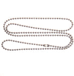 50pcs Nickel Plated Ball Chain Necklace, KinHom 24 Inches Long 2.4mm Bead Size # 3 Adjustable Antiqued Metal Bead Steel Chain Matching Connectors Jewelry Findings