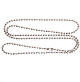 50pcs Nickel Plated Ball Chain Necklace, KinHom 24 Inches Long 2.4mm Bead Size # 3 Adjustable Antiqued Metal Bead Steel Chain Matching Connectors Jewelry Findings